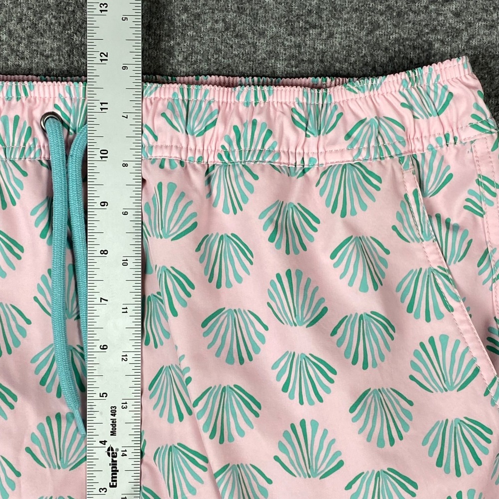 J.Crew Mens Swim Trunks Large Pink Seashell Flex Swimwear BW492 Beach Pool - Picture 8 of 13